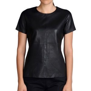 Black leather top